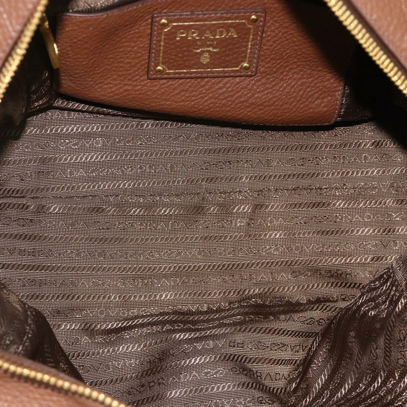 【日本直送】PRADA 棕色金色皮革肩背包，正品編號 176483V-9
