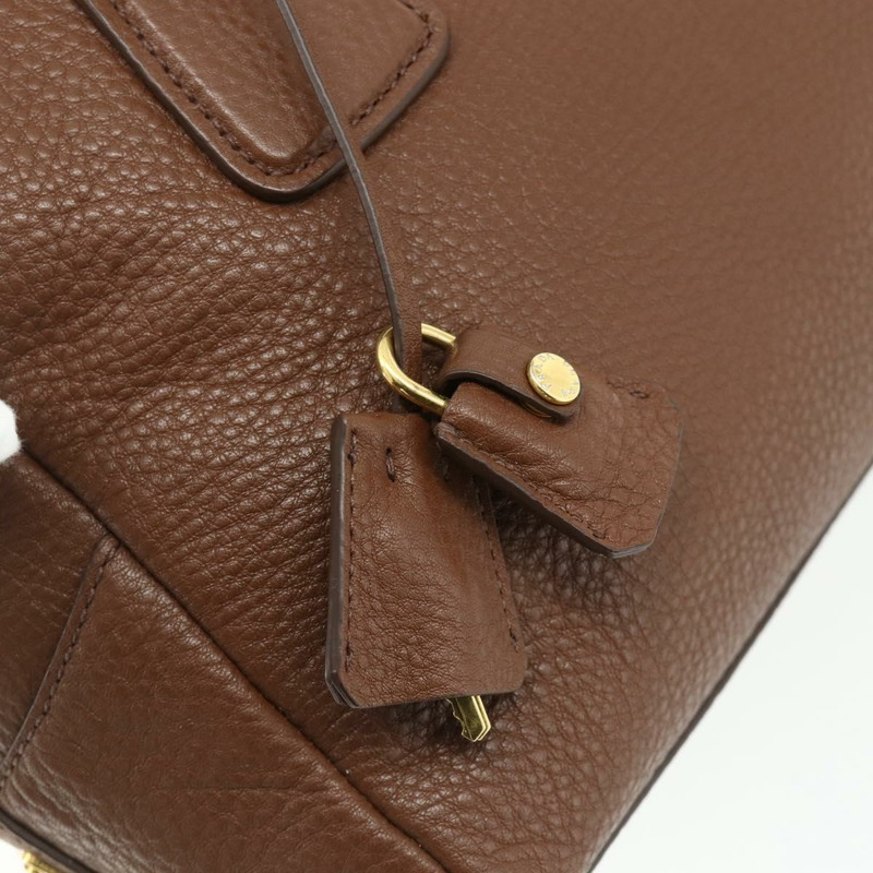 【日本直送】PRADA 棕色金色皮革肩背包，正品編號 176483V-19