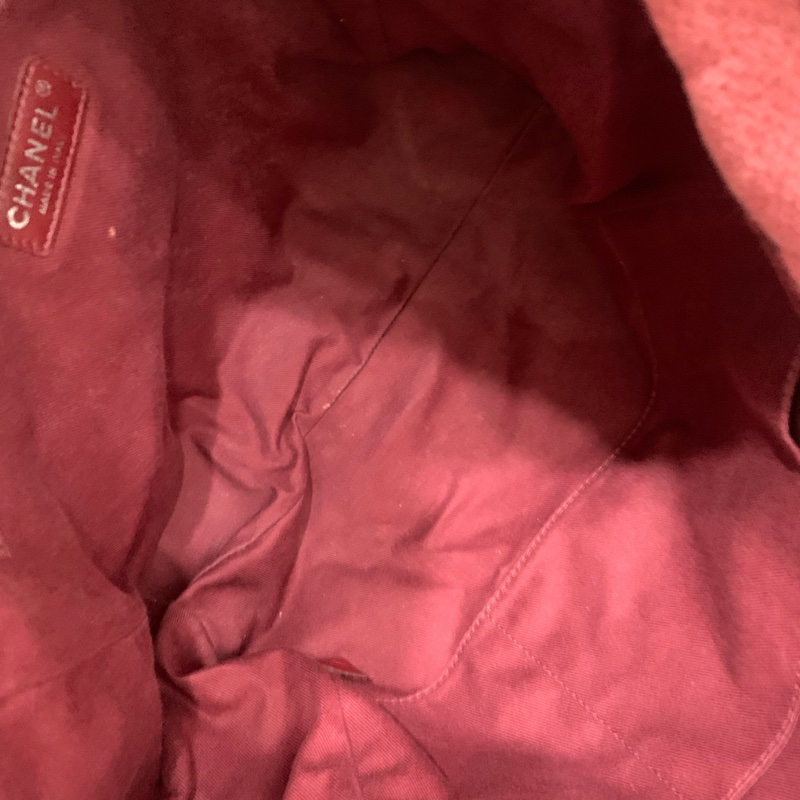 Louis Vuitton路易威登 23C紅色金扣帆布沙灘手提包  尺寸；34*28*14-7