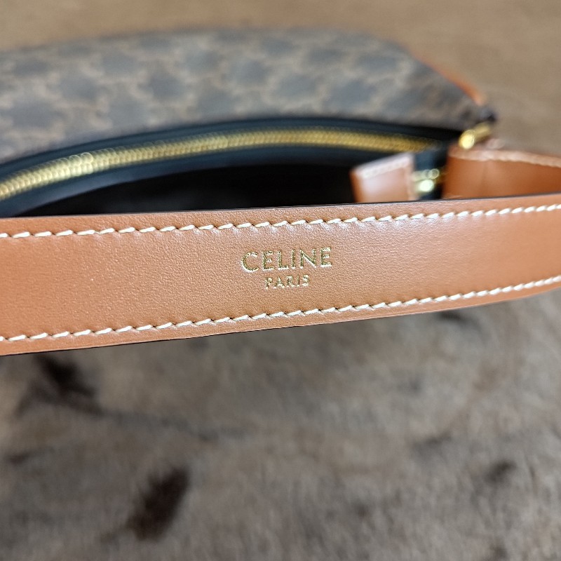 CELINE AVA TRIOMPHE 帆布小牛皮肩背包-1