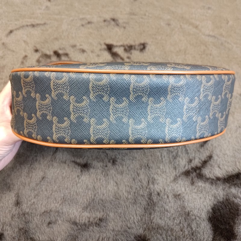 CELINE AVA TRIOMPHE 帆布小牛皮肩背包-7