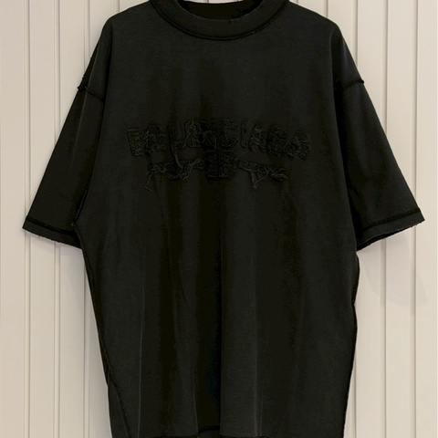 巴黎世家破壞做舊短袖