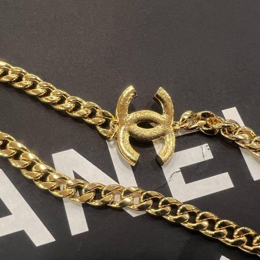 東區正精品㊣CHANEL 香奈兒金色雙C Logo 星星珍珠長項鍊 RZ6394-7