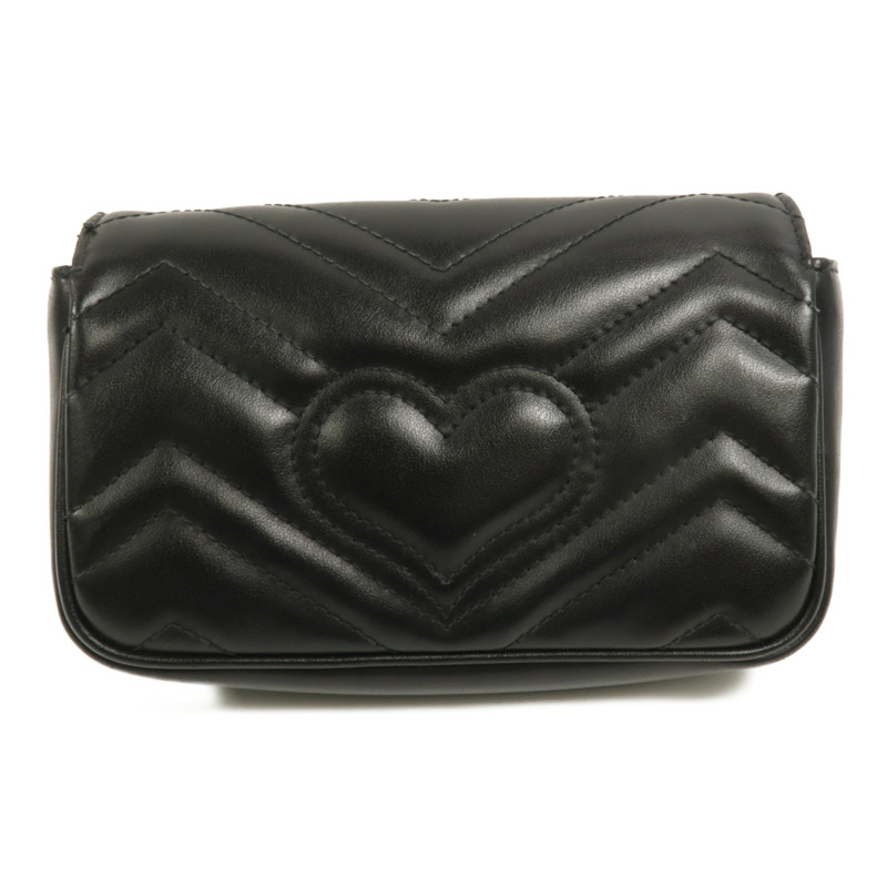 GUCCI 牛皮皮革GG Marmont Super Mini鏈帶肩背袋-1