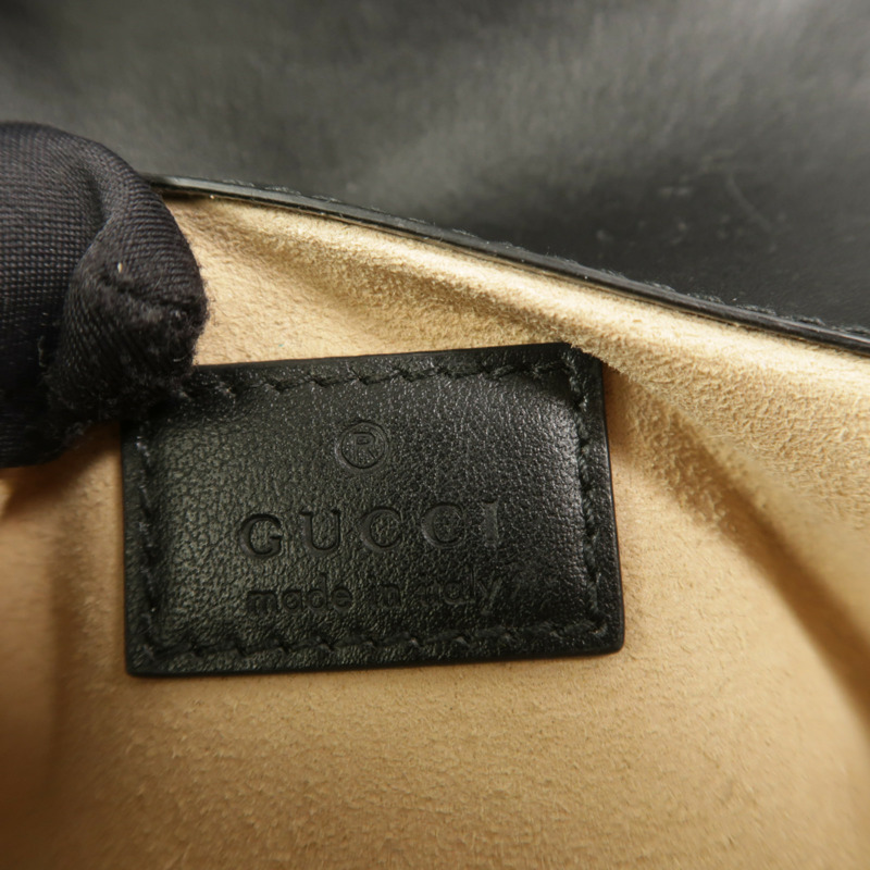 GUCCI 牛皮皮革GG Marmont Super Mini鏈帶肩背袋-5