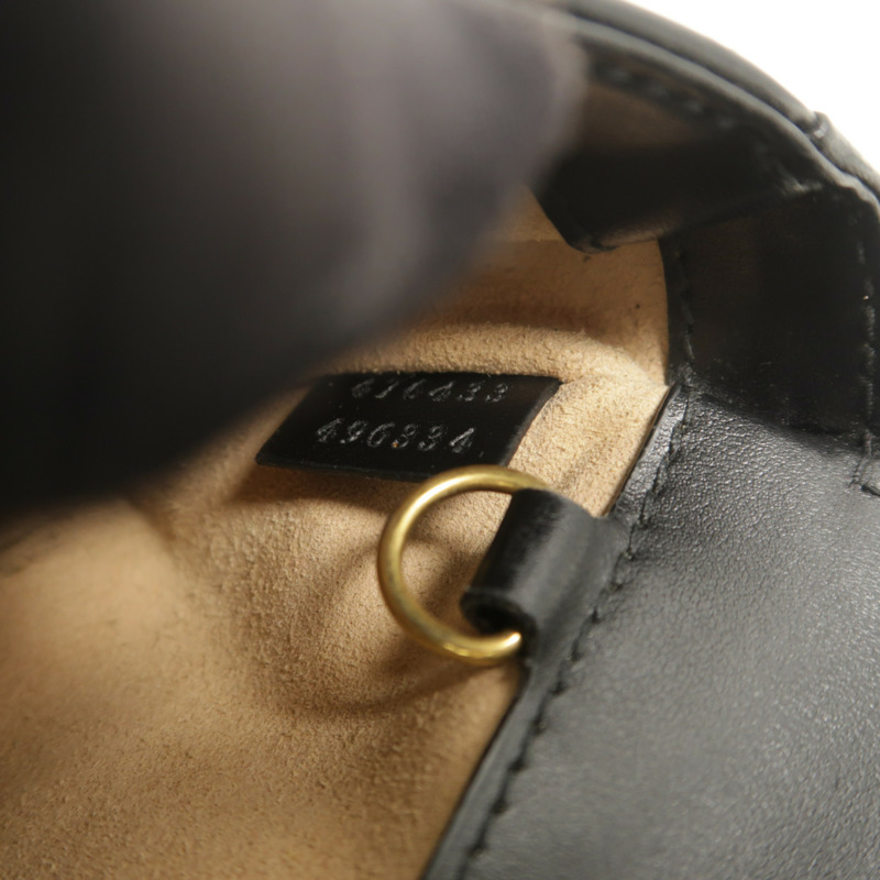 GUCCI 牛皮皮革GG Marmont Super Mini鏈帶肩背袋-6