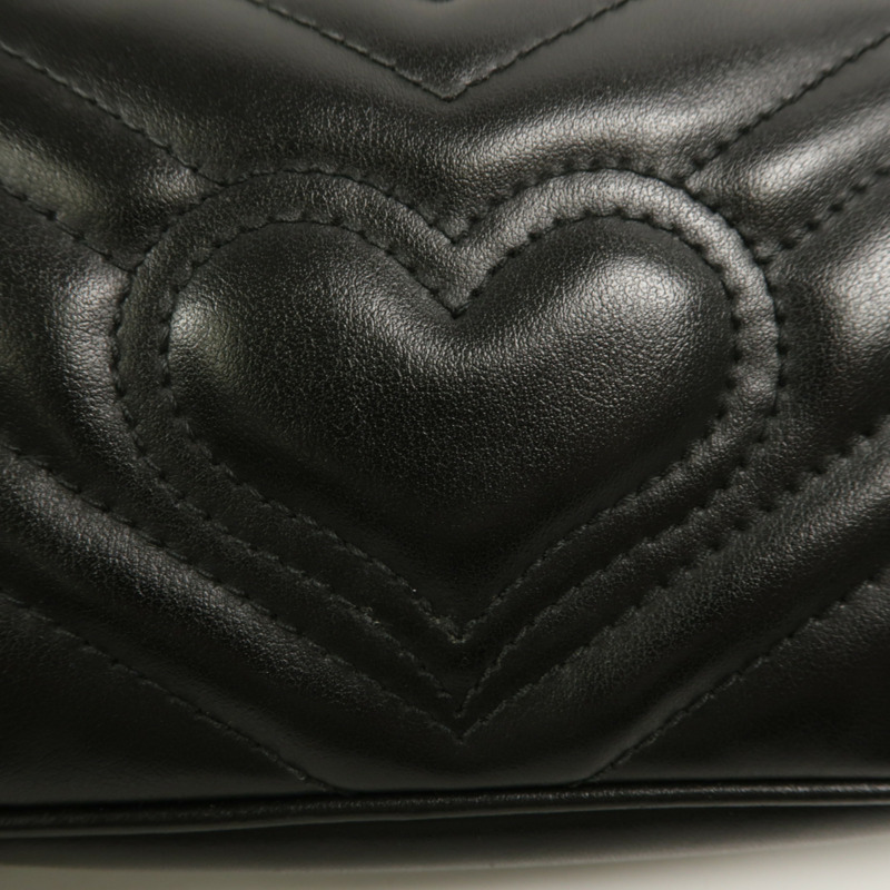 GUCCI 牛皮皮革GG Marmont Super Mini鏈帶肩背袋-10