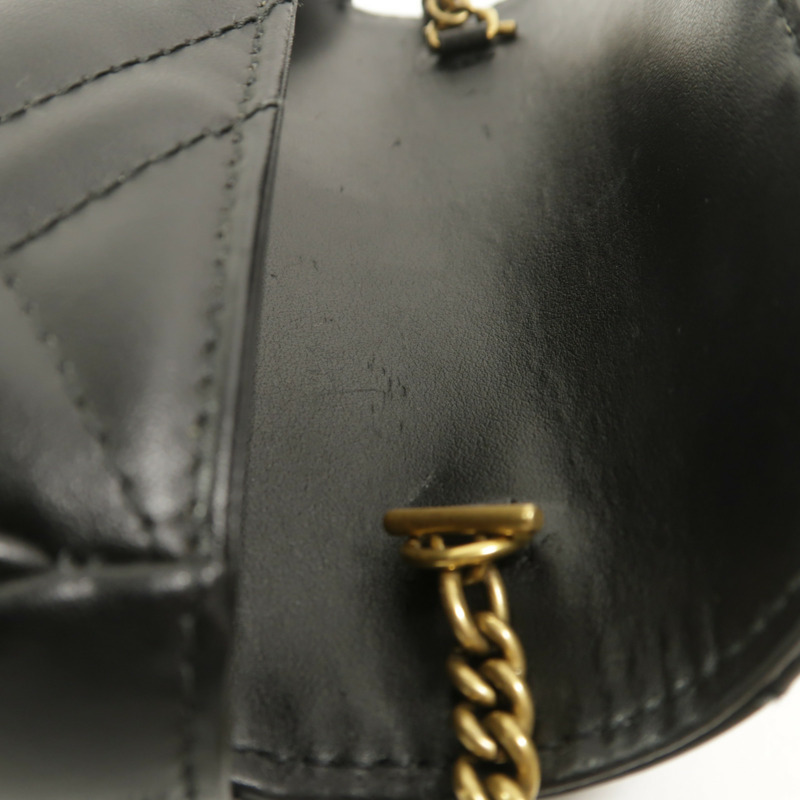 GUCCI 牛皮皮革GG Marmont Super Mini鏈帶肩背袋-15