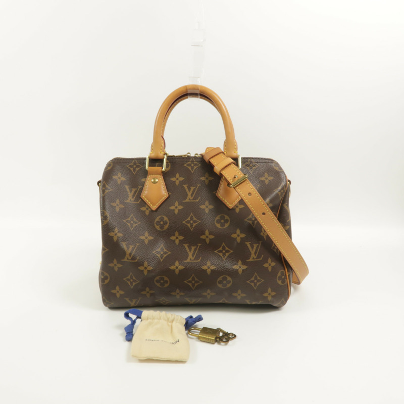 LOUIS VUITTON Monogram Speedy Bandouliere 25手挽肩背兩用袋-9