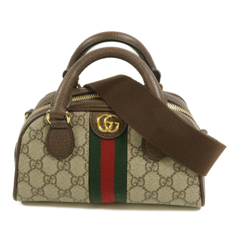 GUCCI 塗層帆布Boston Bag手挽肩背兩用袋