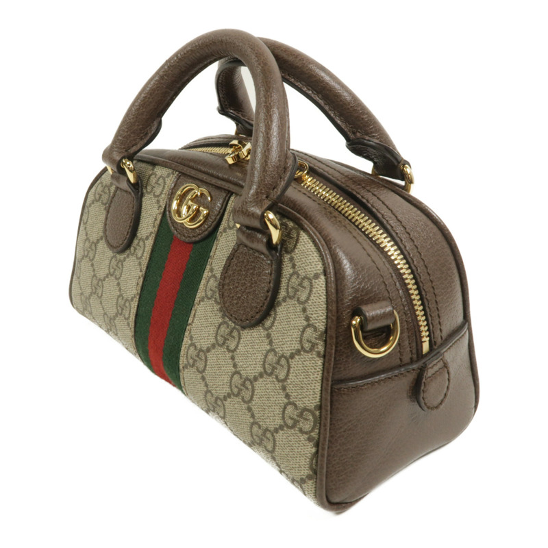 GUCCI 塗層帆布Boston Bag手挽肩背兩用袋-2
