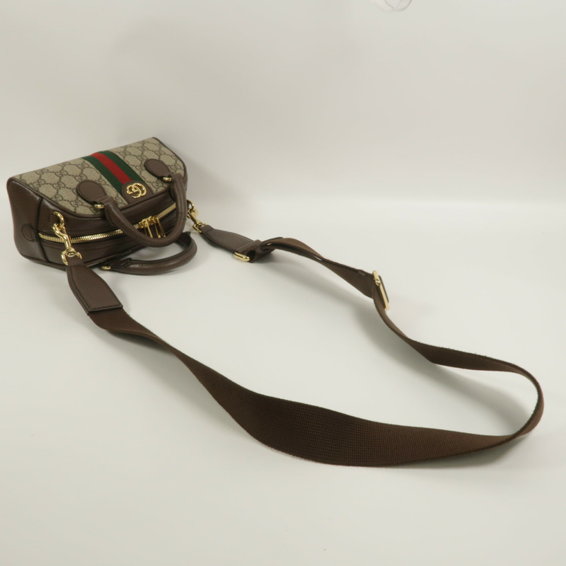 GUCCI 塗層帆布Boston Bag手挽肩背兩用袋-7