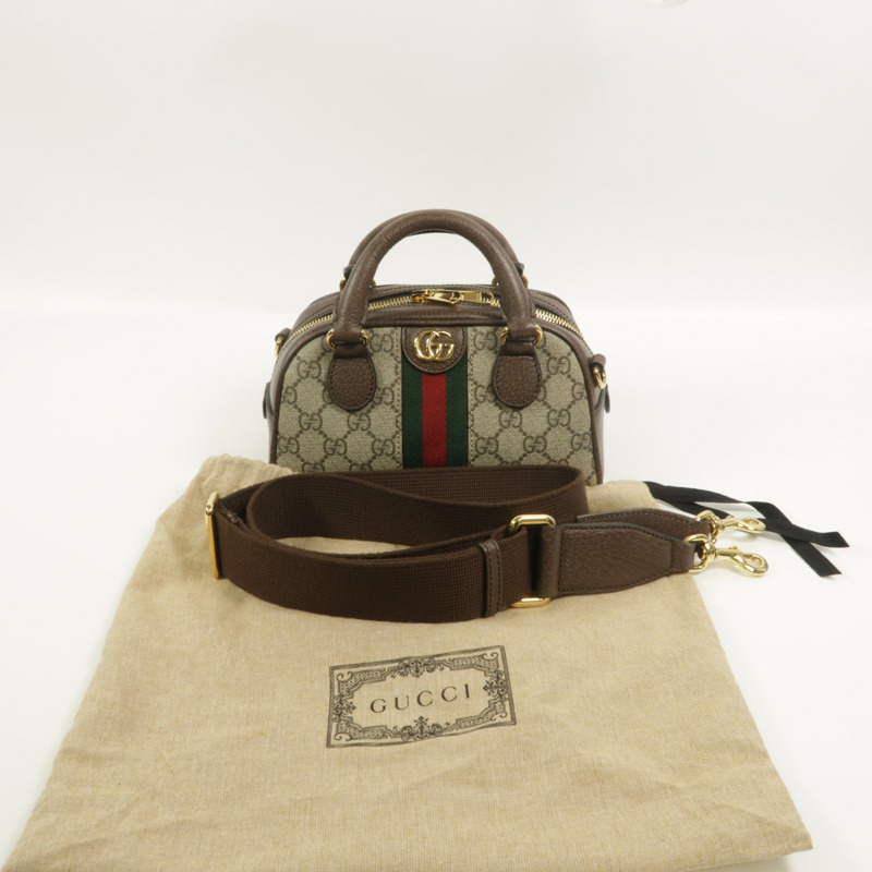 GUCCI 塗層帆布Boston Bag手挽肩背兩用袋-9