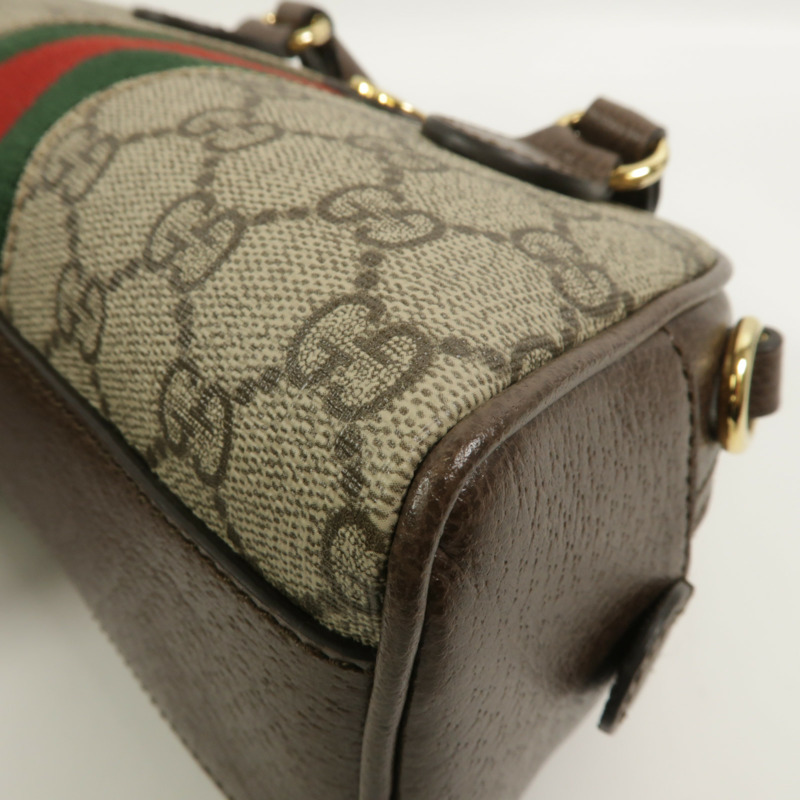 GUCCI 塗層帆布Boston Bag手挽肩背兩用袋-10