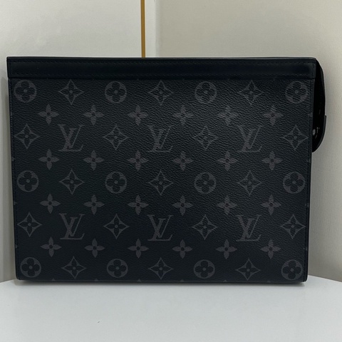 99新 Louis Vuitton路易斯威登 黑花手拿包 洗漱包  尺寸；27*20*6