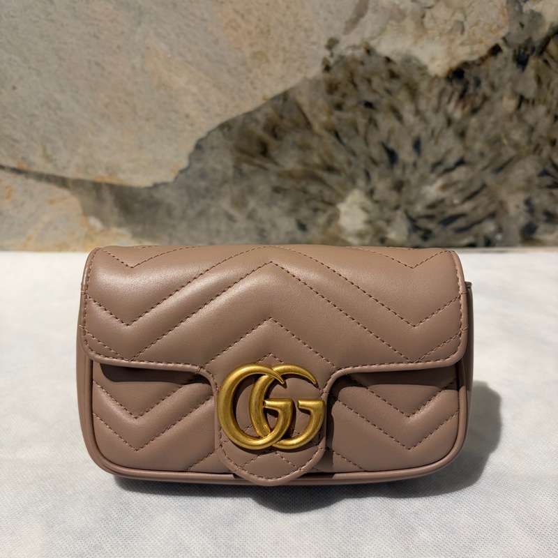 GUCCI 裸色金鍊 MARMONT MINI-0