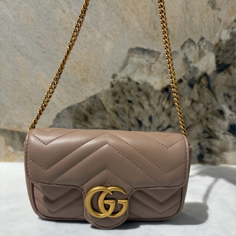 GUCCI 裸色金鍊 MARMONT MINI-1