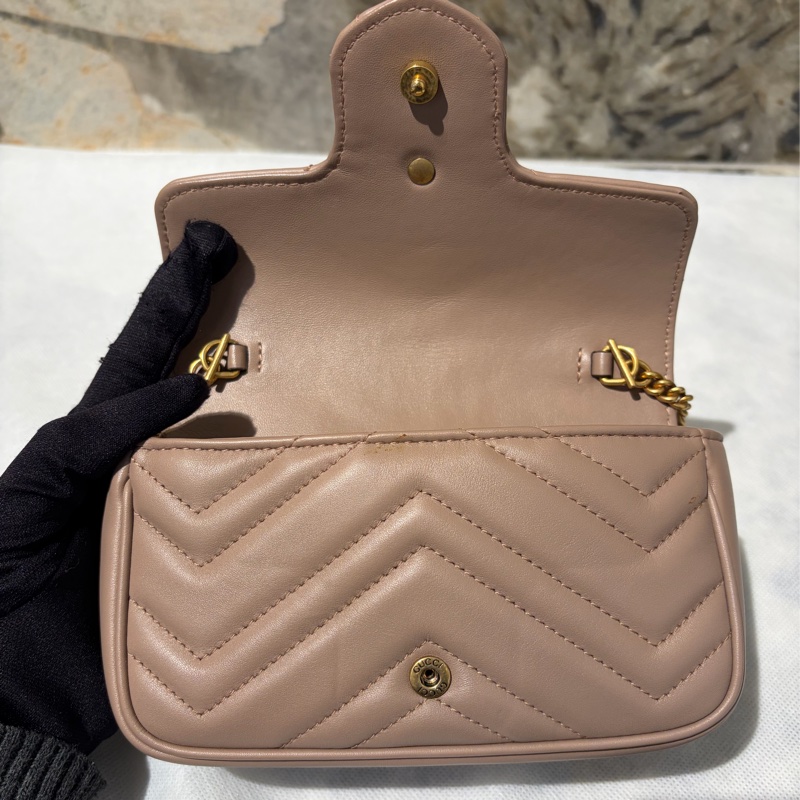 GUCCI 裸色金鍊 MARMONT MINI-6