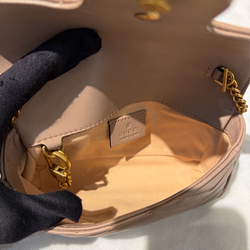 GUCCI 裸色金鍊 MARMONT MINI-7