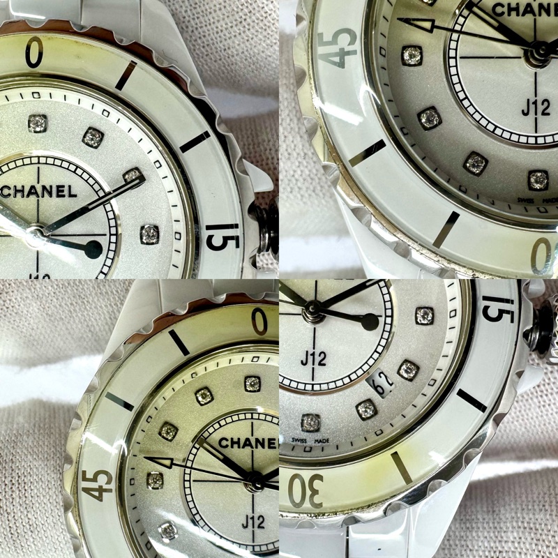 CHANEL 香奈兒 J12 H1628 白色陶瓷鑽石腕錶-2