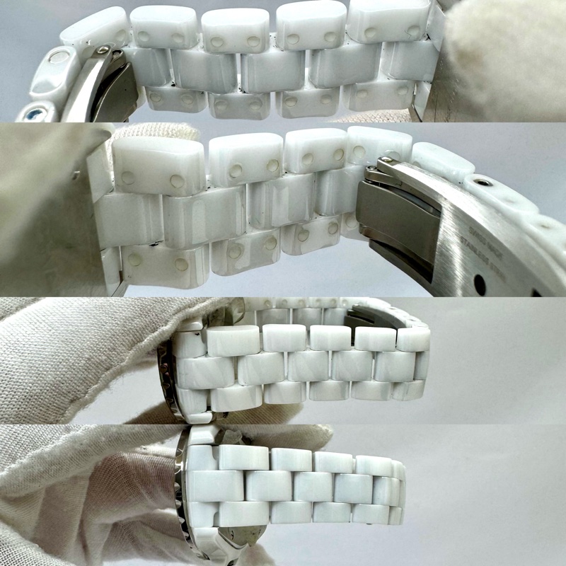 CHANEL 香奈兒 J12 H1628 白色陶瓷鑽石腕錶-4