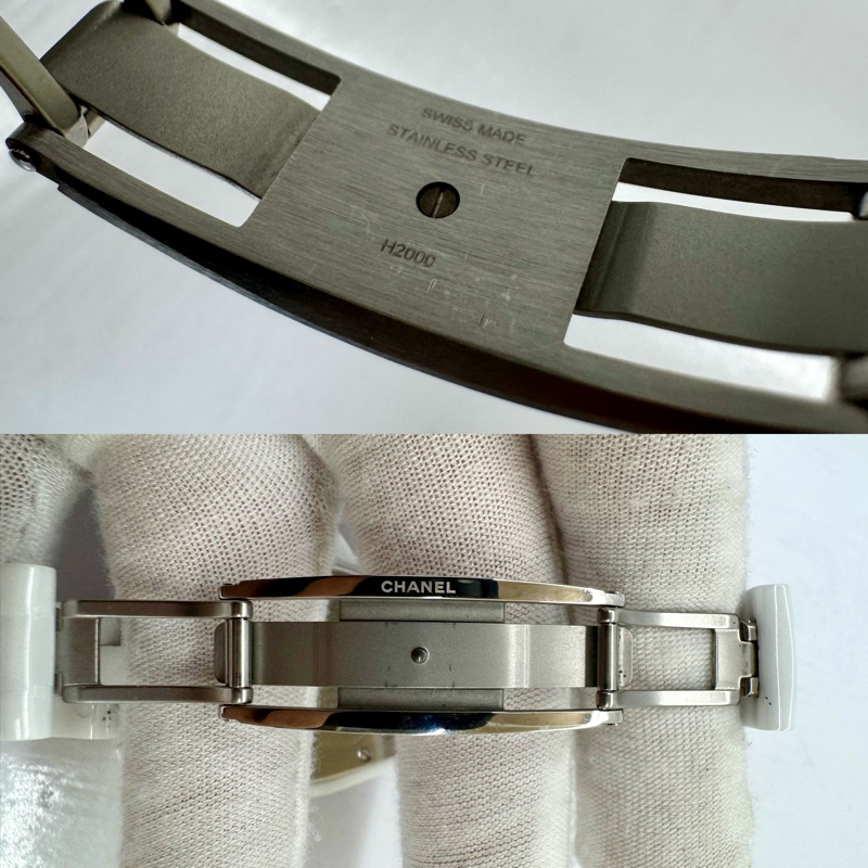 CHANEL 香奈兒 J12 H1628 白色陶瓷鑽石腕錶-6