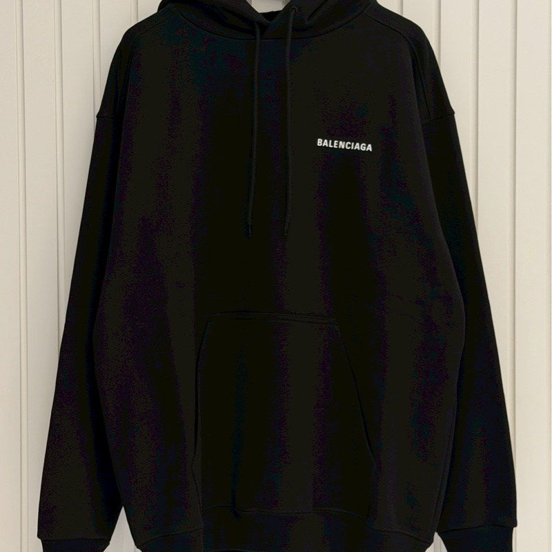 巴黎世家黑色前後logo帽踢-0