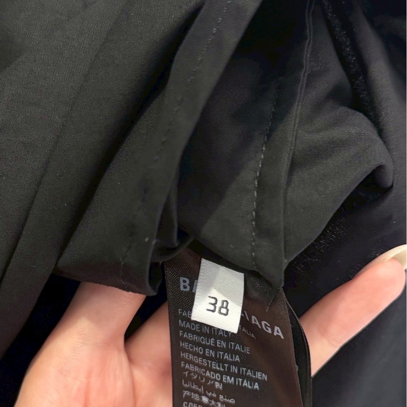 巴黎世家黑色膠帶襯衫-3