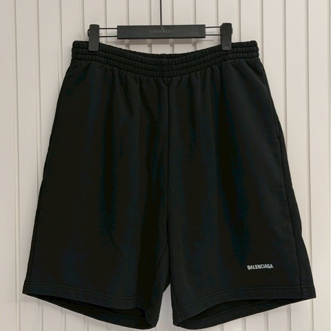 巴黎世家黑色刺繡棉褲