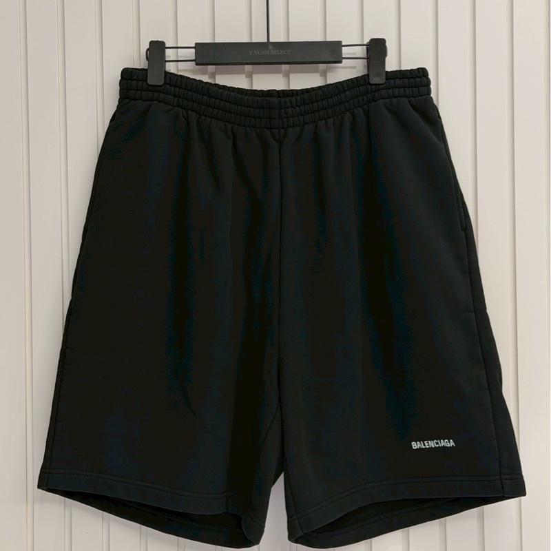 巴黎世家黑色刺繡棉褲-0