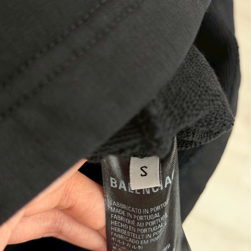 巴黎世家黑色刺繡棉褲-2