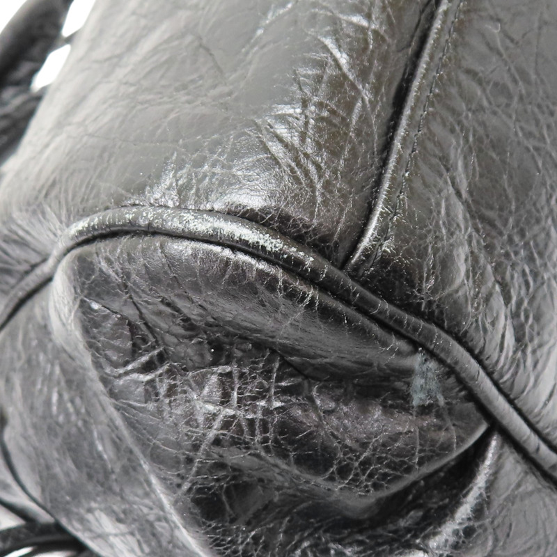 黑色 皮革 City 兩用包【BALENCIAGA 巴黎世家】 835256-10