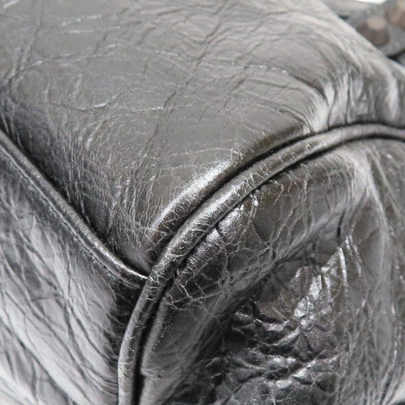 黑色 皮革 City 兩用包【BALENCIAGA 巴黎世家】 835256-11