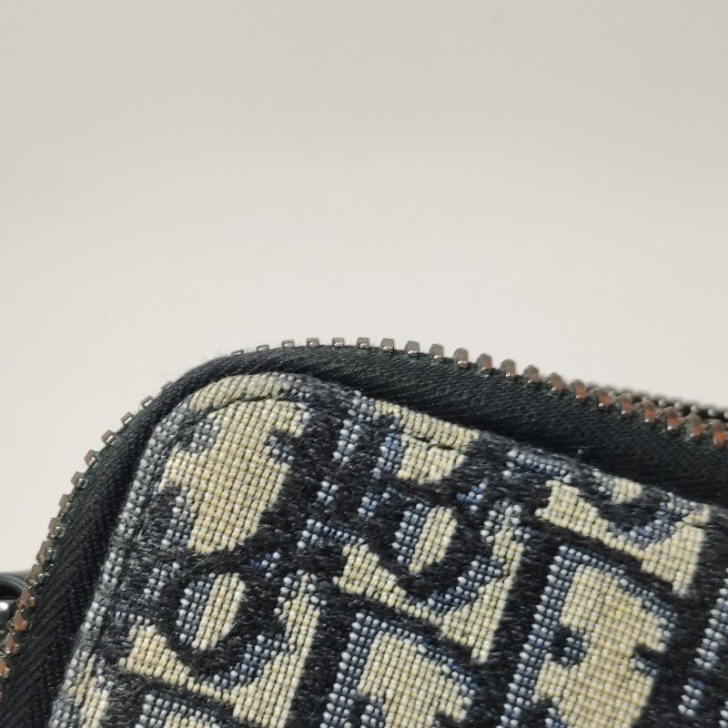 Dior 牛皮帆布Oblique 印花拉鍊斜背包-18