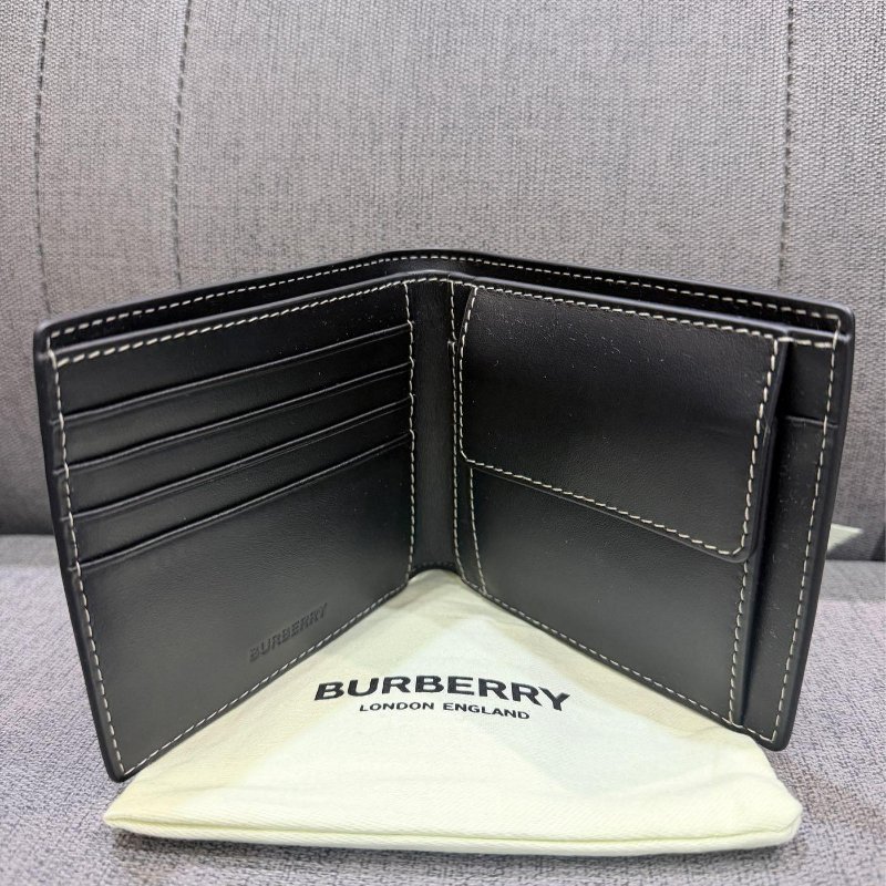 💎Han's house精品服飾💎BURBERRY 格紋 短夾 卡包 零錢袋 現貨 原價15000-4