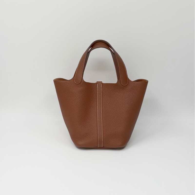 愛馬仕 Picotin Lock 18 金棕色 金扣 Z刻｜菜籃子-1