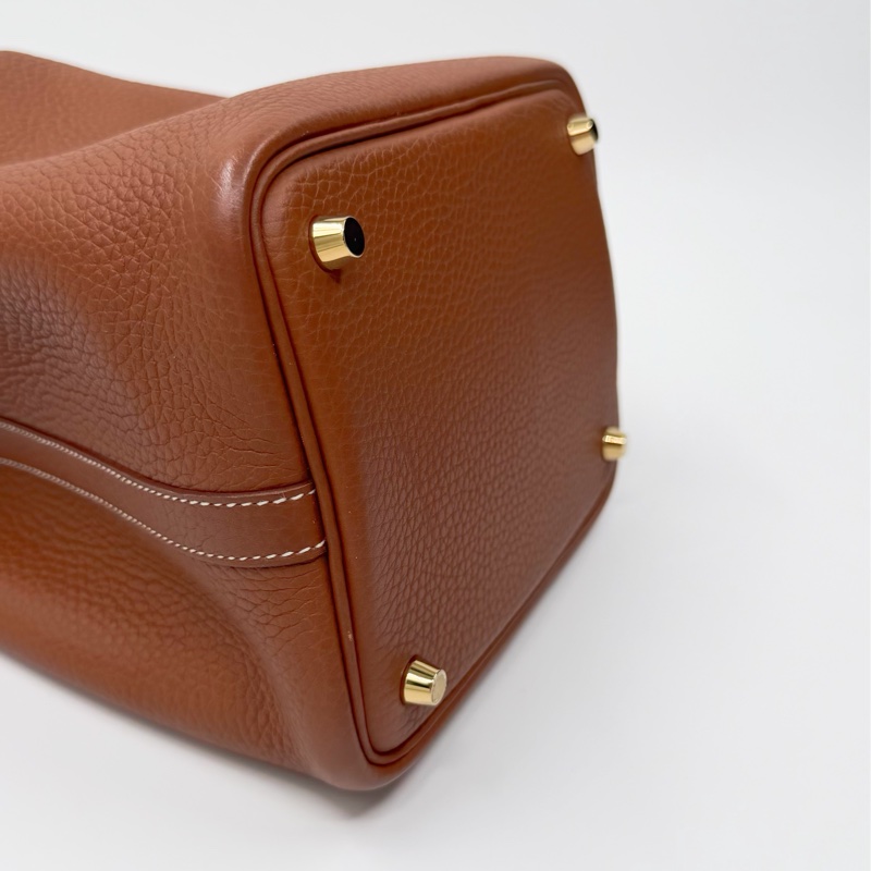 愛馬仕 Picotin Lock 18 金棕色 金扣 Z刻｜菜籃子-10