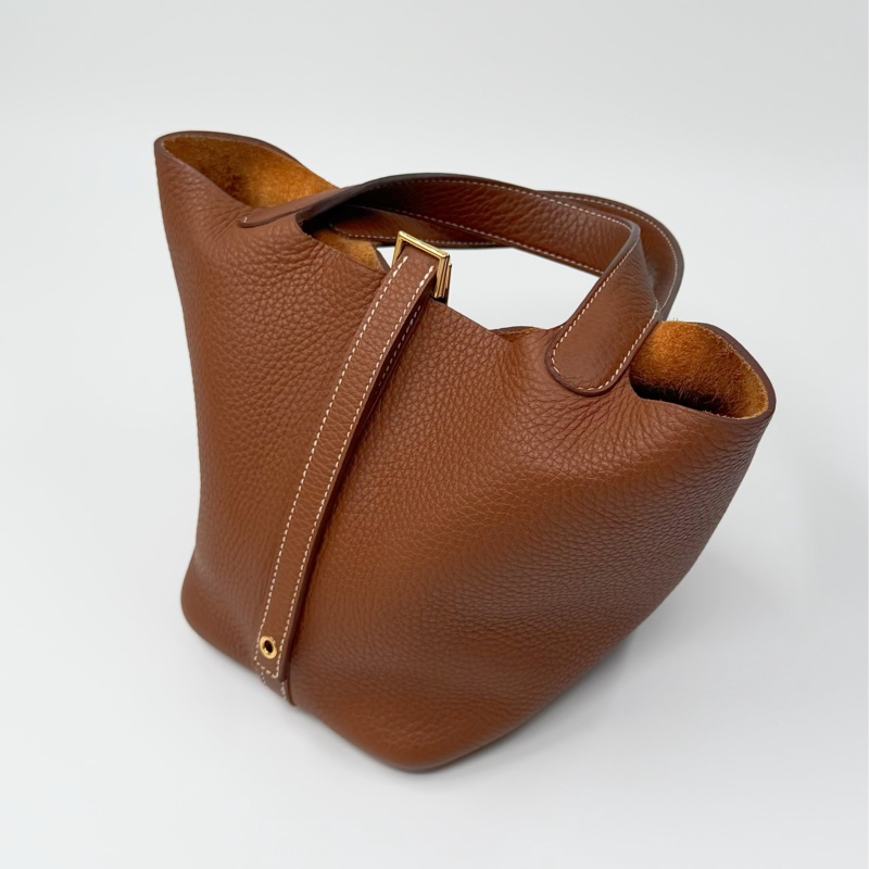 愛馬仕 Picotin Lock 18 金棕色 金扣 Z刻｜菜籃子-13