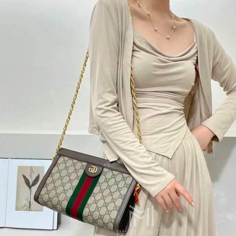 莉亞精品♡ Gucci 夾夾包 二手美包-1