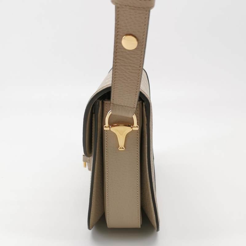 Gucci 1955小號牛皮GG老花馬銜扣單肩包-2