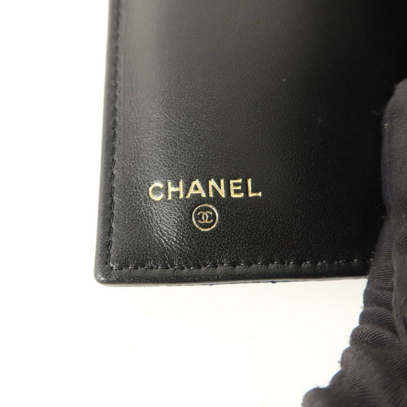 CHANEL 牛皮皮革CC Filigree Flap Wallet錢包-7