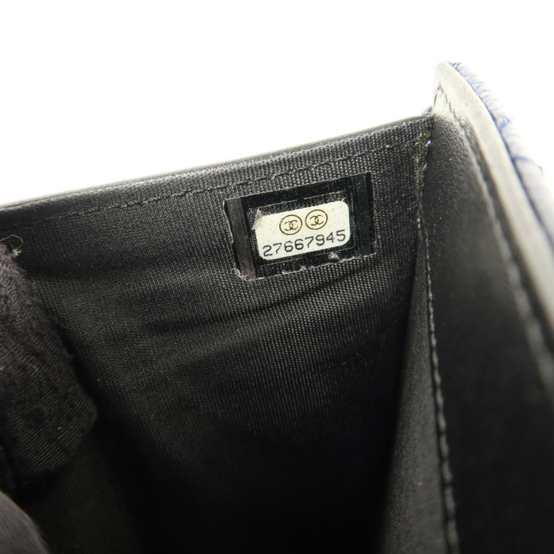 CHANEL 牛皮皮革CC Filigree Flap Wallet錢包-9