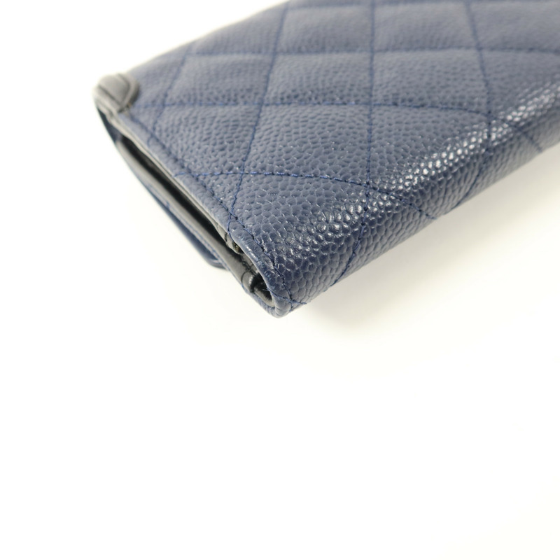 CHANEL 牛皮皮革CC Filigree Flap Wallet錢包-18