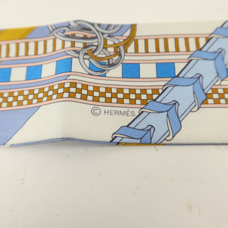 HERMES 絲質Twilly絲巾-5