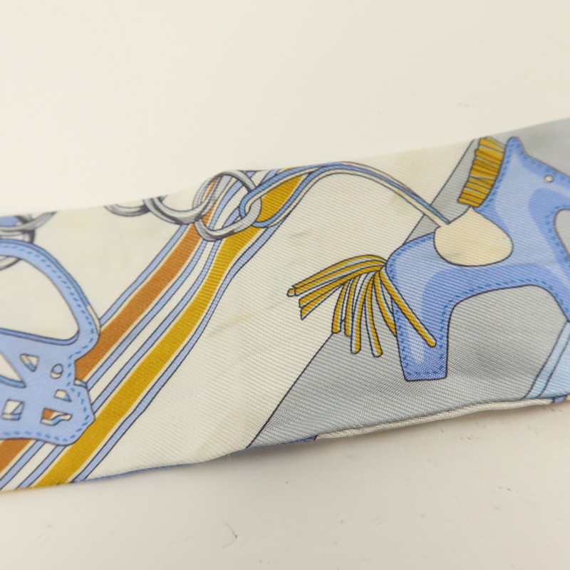 HERMES 絲質Twilly絲巾-8