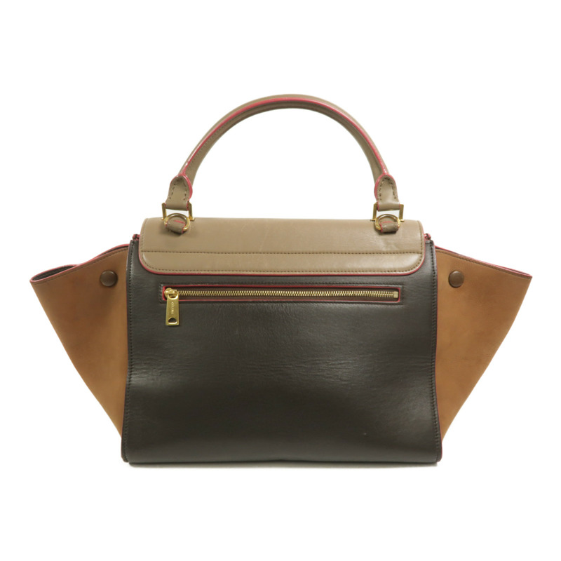 CELINE 牛皮皮革Trapeze手挽肩背兩用袋-1