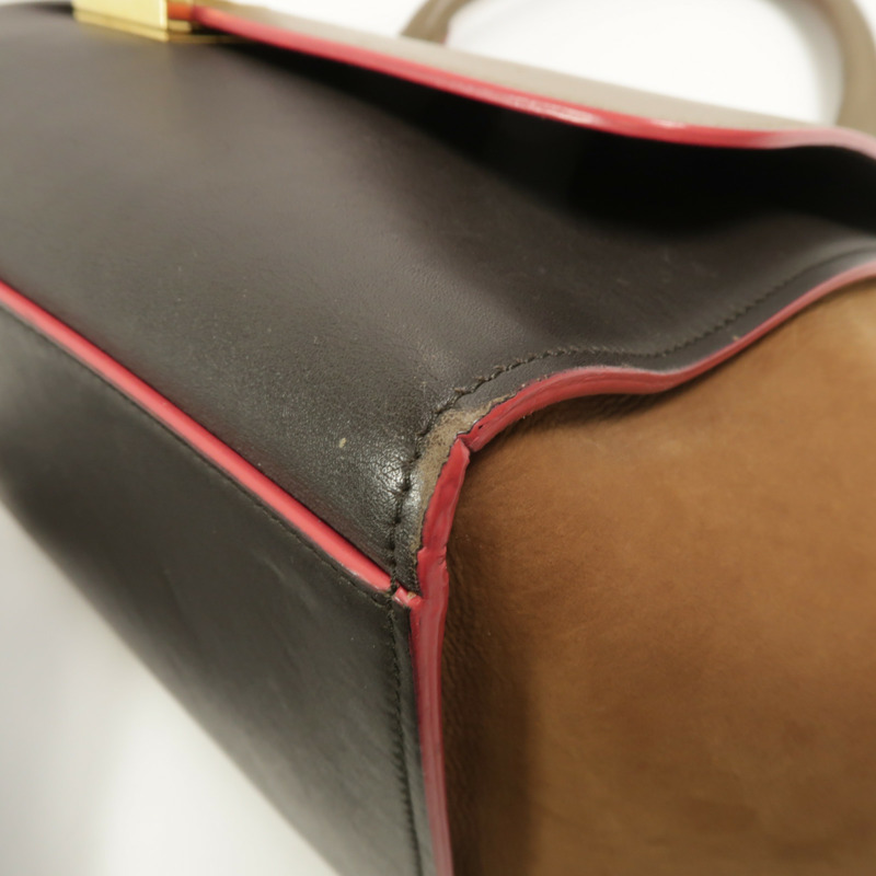 CELINE 牛皮皮革Trapeze手挽肩背兩用袋-9