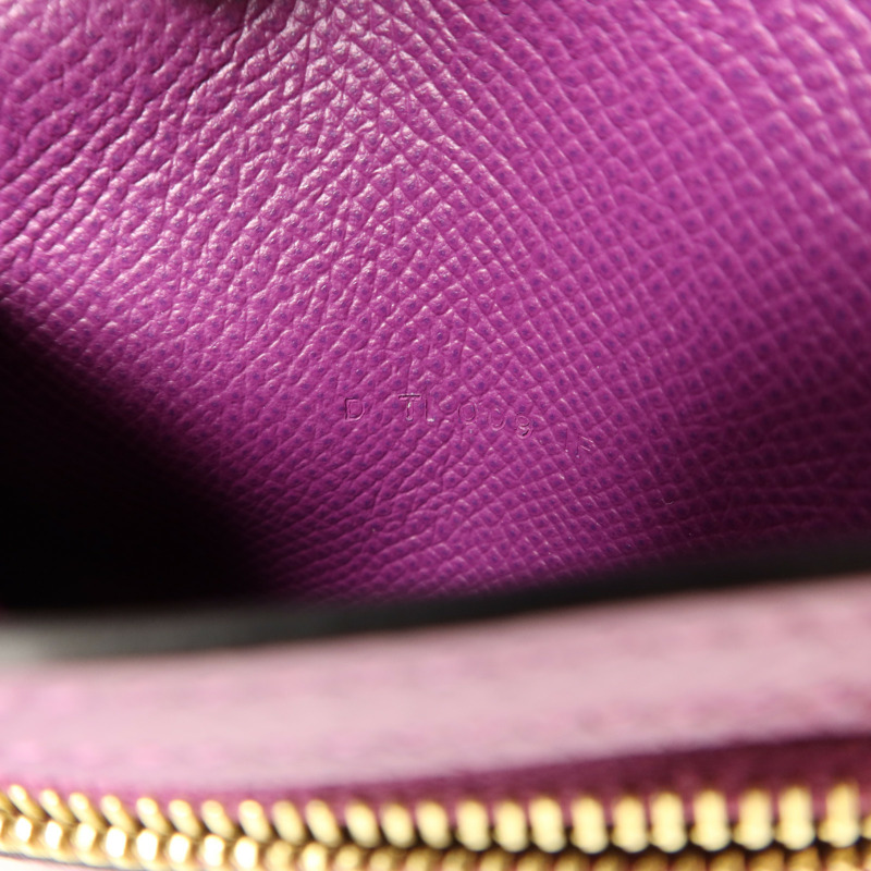 HERMES Epsom皮革Bearn Compact Wallet錢包Anemone/Raisin-7