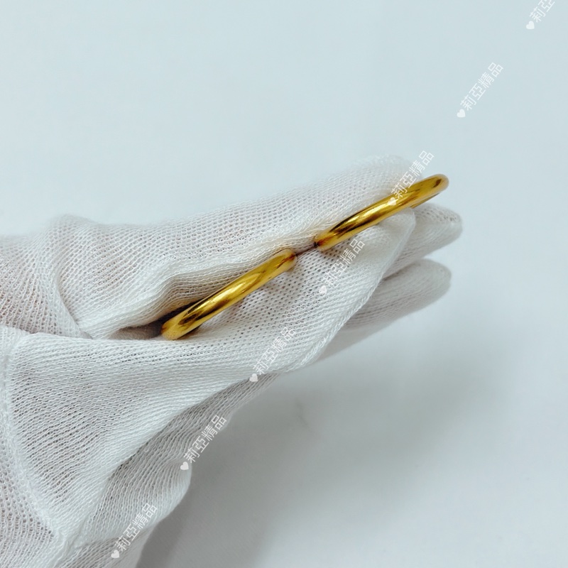 莉亞精品♡ Dior 蒙田30復古金半圈耳環 二手美品-5