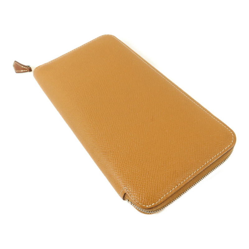 HERMES Epsom皮革Silk'In Long Wallet長錢包Gold-3